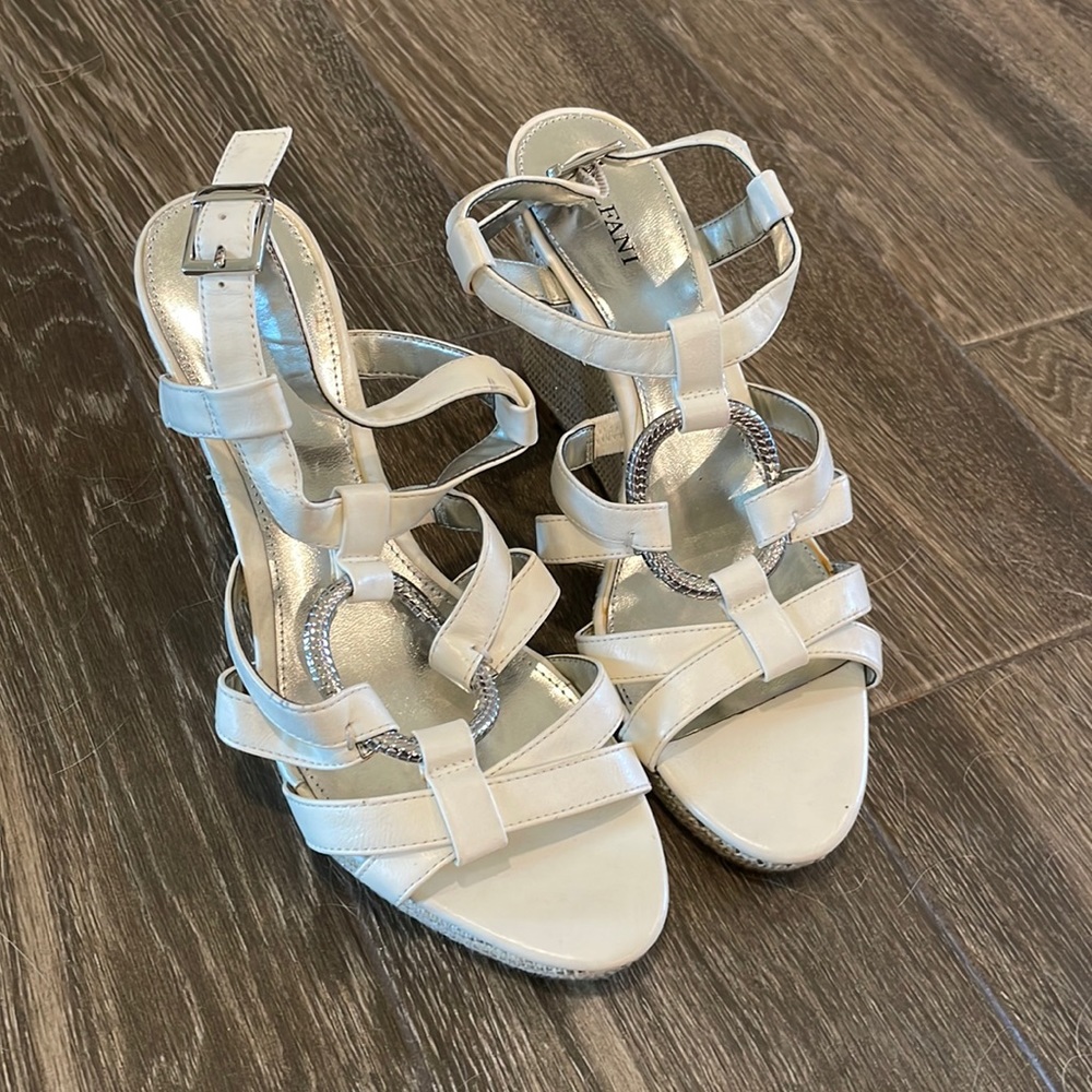 White Wedge Sandals
